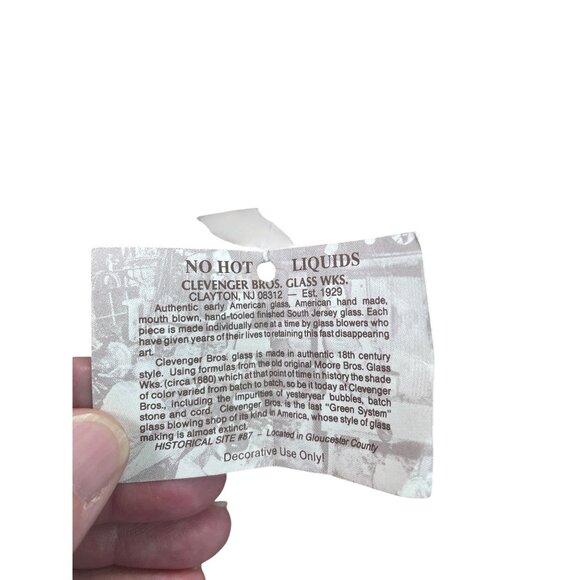 clevenger Bros Authentic Handblown Cobalt Blue Pumpking Pitcher SKU 9587 - Picture 7 of 10